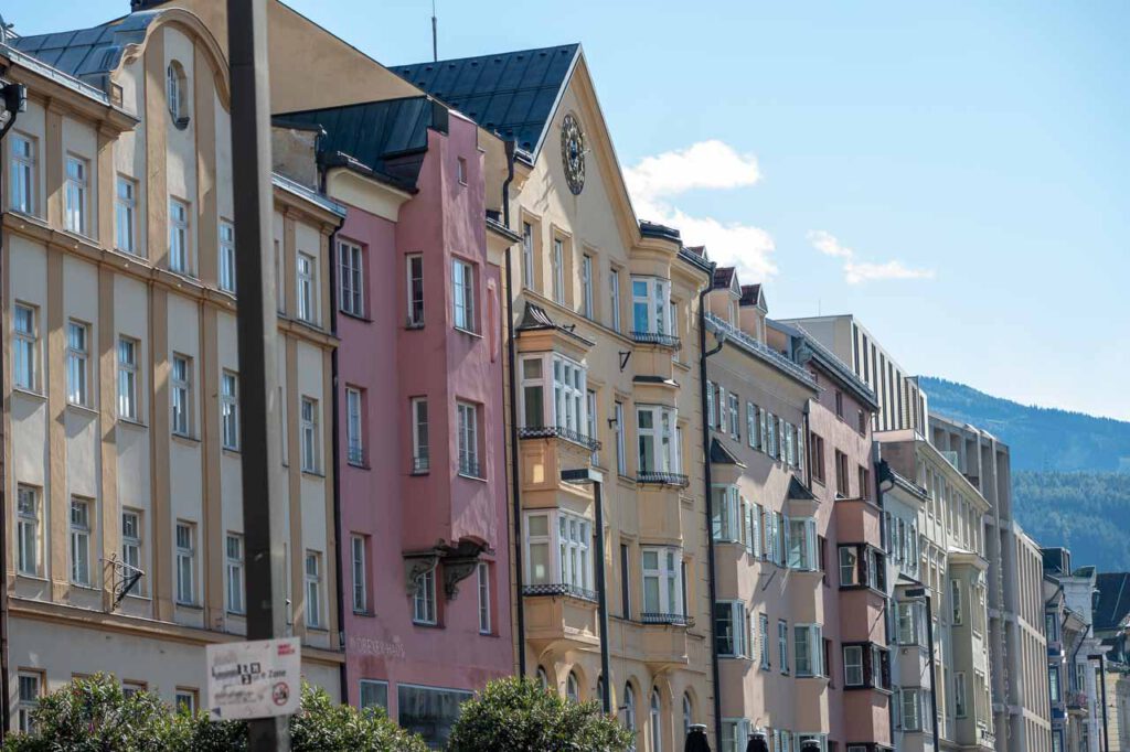 Häuserfassaden in Innsbruck